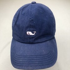 Vineyard Vines Hat Cap Strap Back Blue Pink Whale Preppy Logo Casual Mens