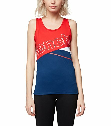 Bench, Canotta Colorbloc Logo Donna, Donna, Colorbloc Logo, Blu Navy, XS (H4B)