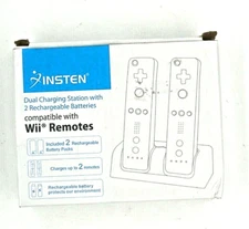 Insten Nintendo Wii Mote Dual Charging Station w / Rechargeable Batteries