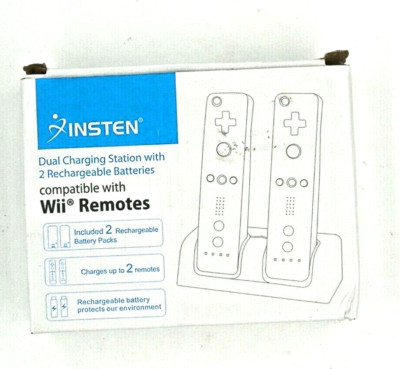 Insten Nintendo Wii Mote Dual Charging Station w / Rechargeable Batteries