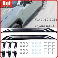 Fits 2019-2024 Toyota RAV4 Side Step Bars Running Boards Nerf Bar Aluminum 2PCS