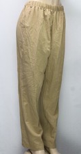 Vintage Women's Pull on Elastic Waist Pants Tan Size L
