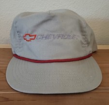 Vtg Chevy Hat Chevrolet Adjustable Cap Vintage Strapback Design USA Inc Big Rope