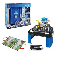 Parking dla dzieci, parking strażacki i policyjny garaż zabawek