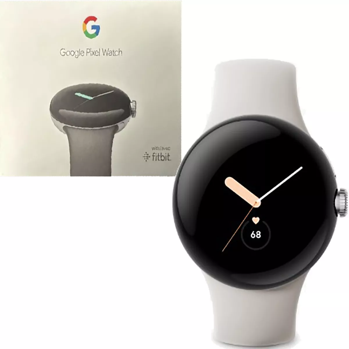 Google Pixel Watch Polished Silver case/Chalk Active 32GB WIFI+