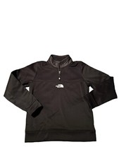 The North Face Boys Black Pullover 1/4 Zip Jacket - Size L 14-16 