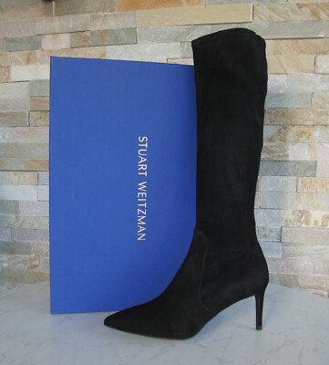 Stuart Weitzman EU 35,5 Stiefel Boots Stretch schwarz suede neu ehem UVP 775  