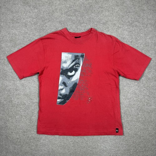 Vintage Ruff Ryders Herren Hemd L Large Rot Kurzarm Hip Hop Y2k