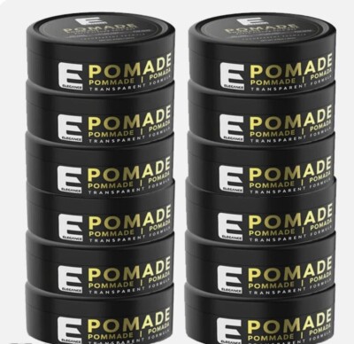 Elegance Pomade Transparent Hair Wax 4.7 Oz - 12 PACK - Sealed NEW