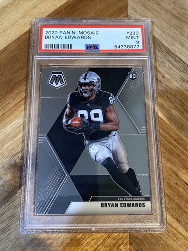 2020 Panini Mosaic Football Bryan Edwards #230 PSA 9