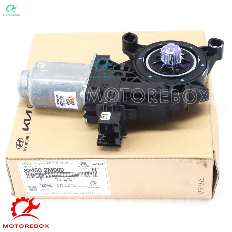Motor de ventana original lado del conductor delantero Hyundai Genesis 2010-16 cupé 824502M000 Foto 3 de 4