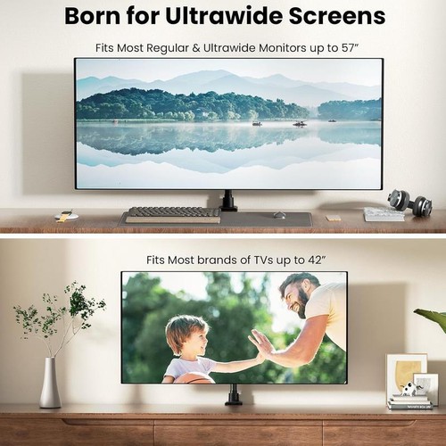 Monitor Halterung 1 Monitor 27-57 Zoll - Höhenverstellbar Bildschirmhalterung, M - Bild 3 von 8