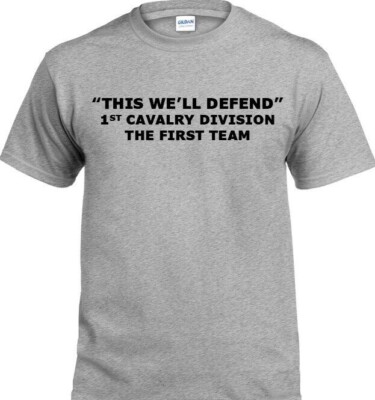 1ST CAVALRY DIVISION * THE FIRST TEAM* INDIVIDUAL UNIT PT SHIRT