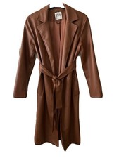 Zara Ladies Tan Pvc Coat With Belt Size Xs