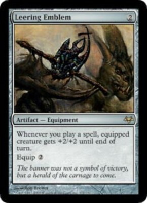 Leering Emblem - Foil Eventide Lightly Played, English - MTG