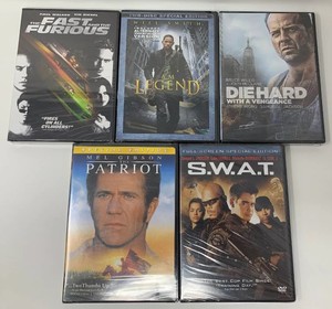 Lot Of 5 New Action Dvds Fast Furious I Am Legend Patriot Swat Die Hard Ebay