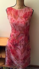 SHEER FLORAL EXE WOMEN DRESS NWT