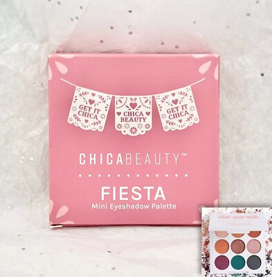 Chica Beauty FIESTA Mini Eyeshadow Palette 6g Full Size 9 Shades