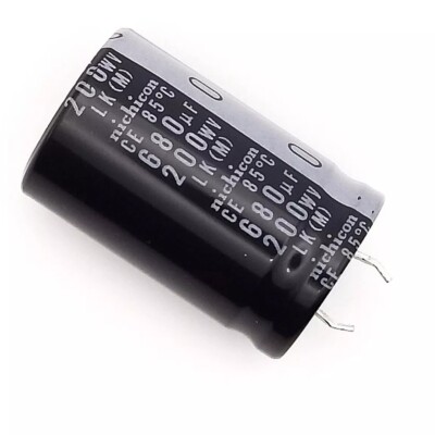 Nichicon 680uF 200V 85°C Snap In Electrolytic Capacitor 25mmx40mm