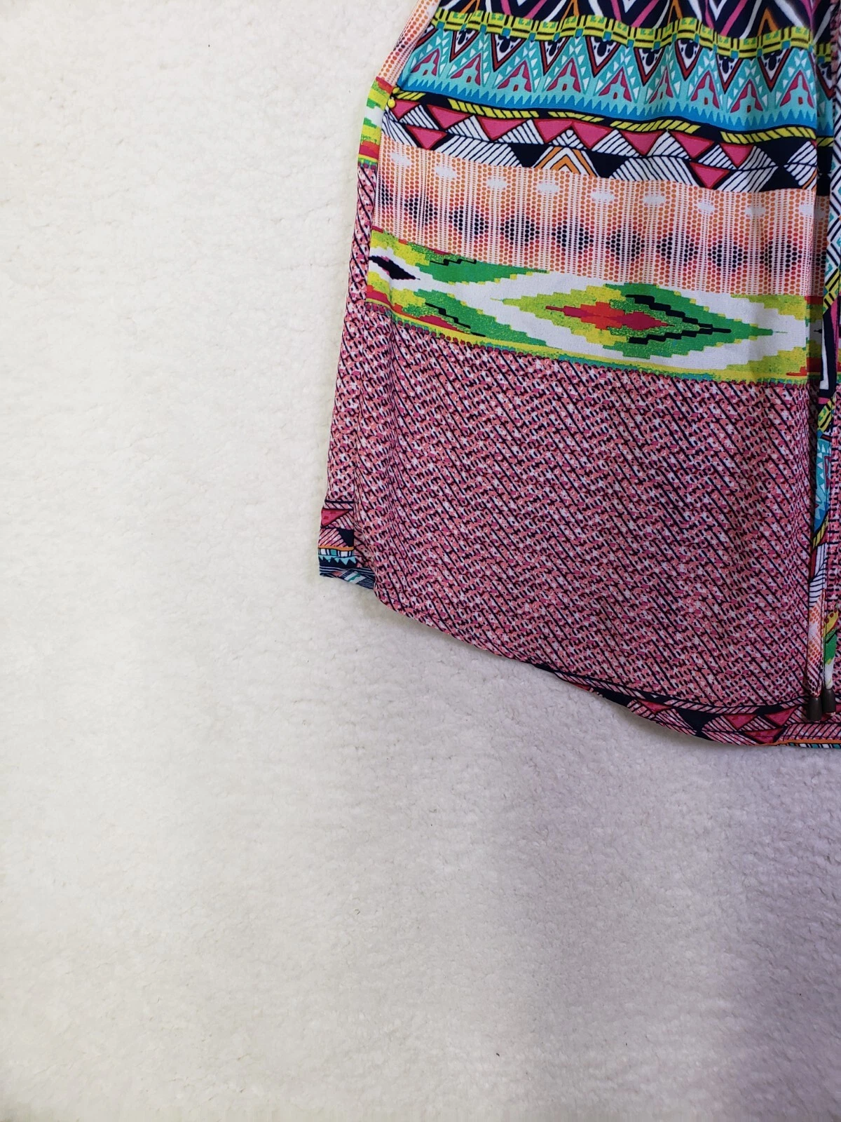 PALM ANGELS Abito donna Rue 21 extra small rosa geo poli senza maniche foderato ALINE lunghezza ginocchio