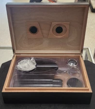 Prestige Import Group Davenport Ebony Wood Humidor Gift Set