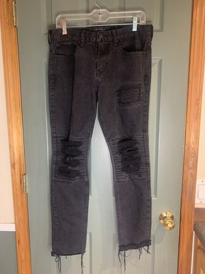 PacSun Black Moto Stacked Skinny Mens 