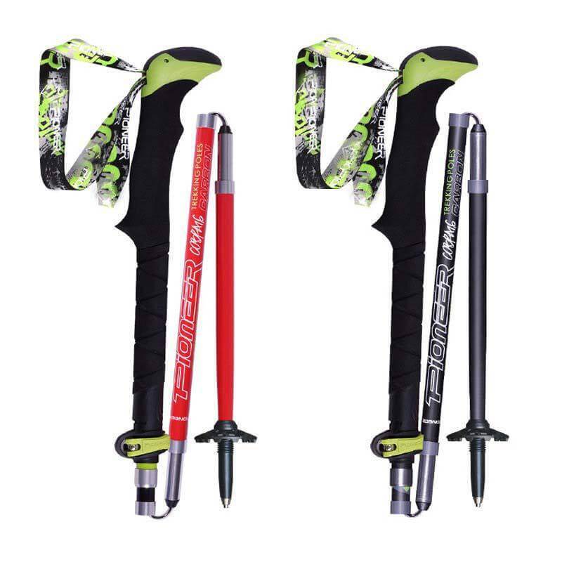 Bastones para caminar de fibra de carbono de alta calidad postes plegables de trekking bastones alpinos senderismo