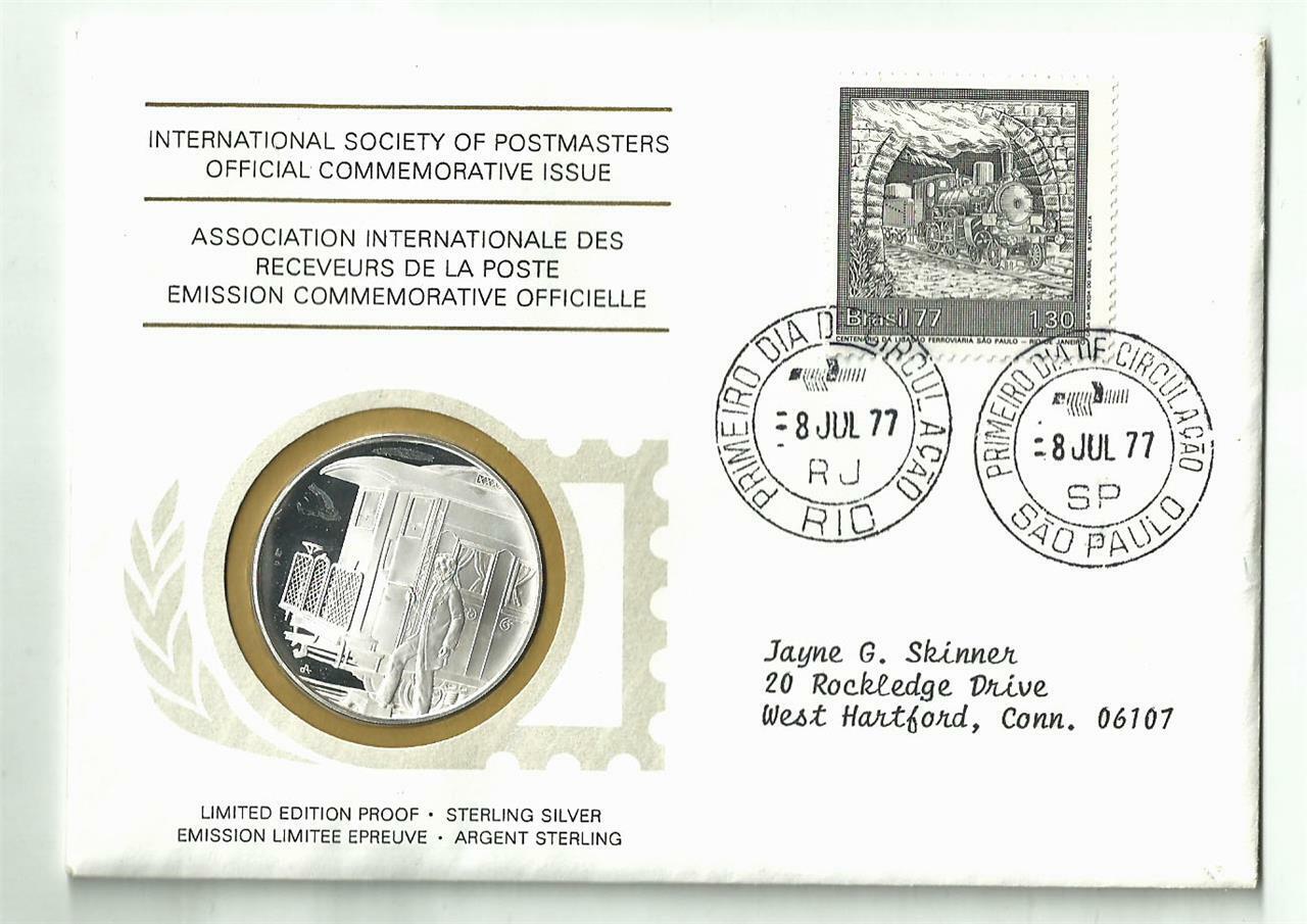 245- Int. OFFicial shop Genuine Society od Postmasters Sterling coin and B FDC Silver