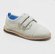 Cat Jack Toddler Boys' Gunther Oxfords Hook Loop - Light Gray 10 or 12 NWT