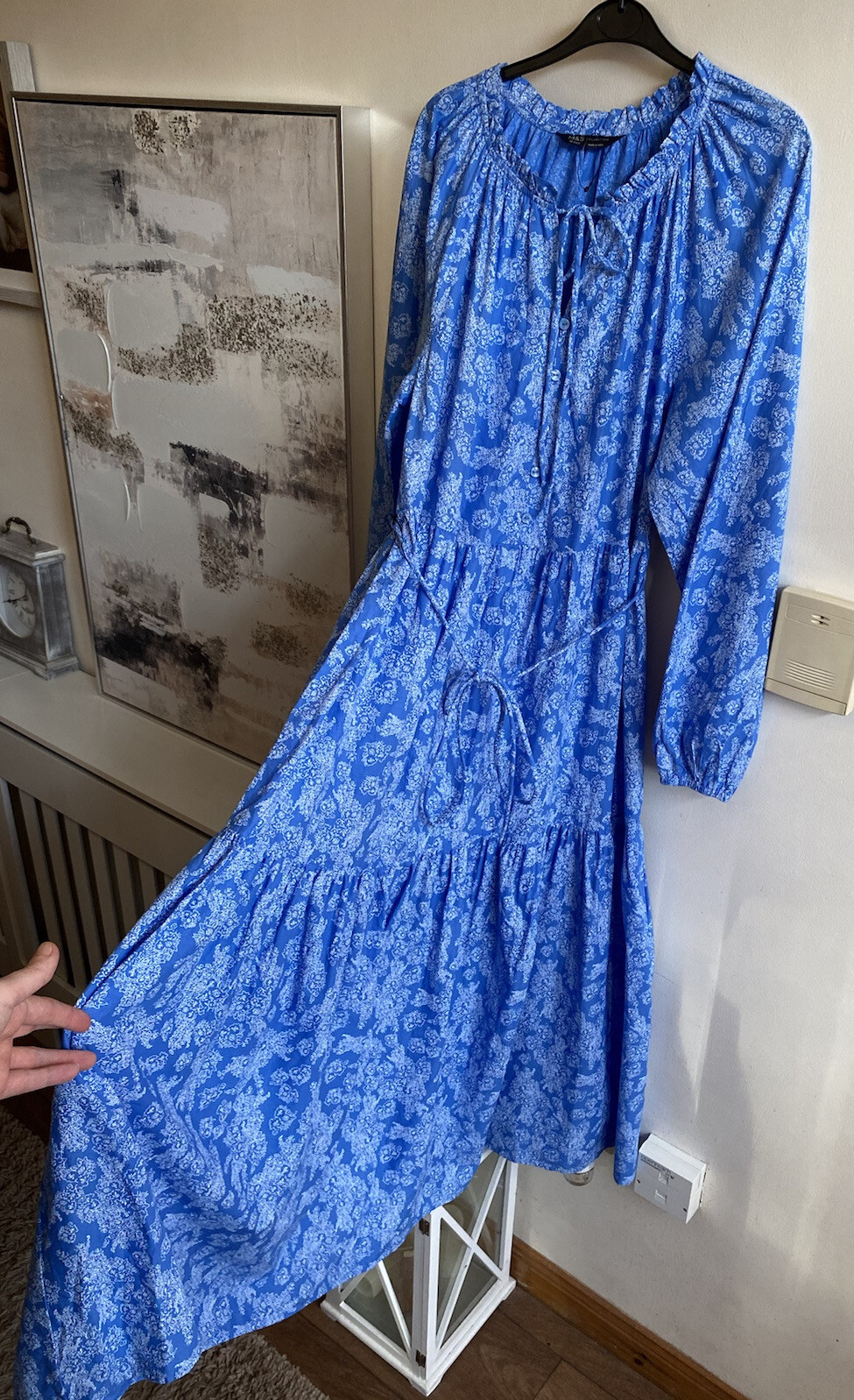 Beautiful M&S Size 10 Cotton Floral Maxi Dress eBay