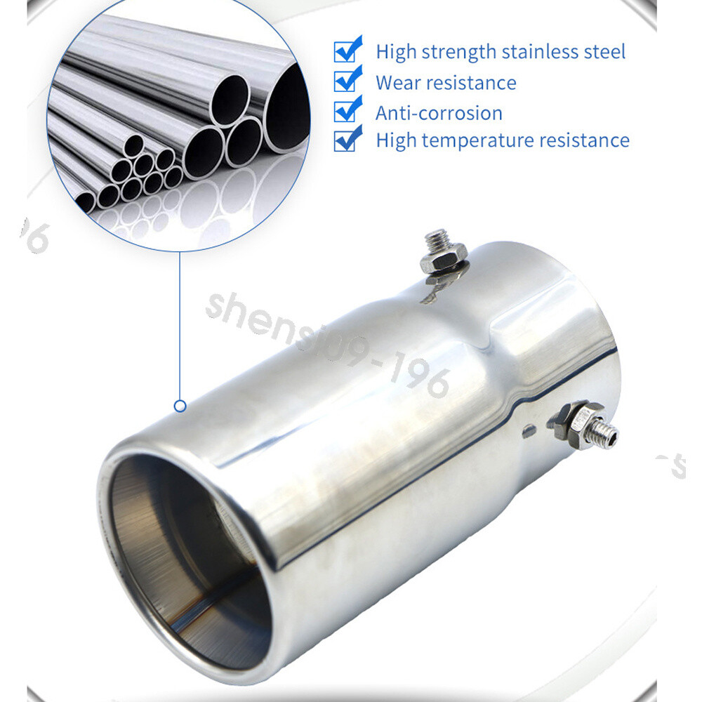 2PCS Exhaust Pipe Tip Rear Tail Throat Muffler Stainless Steel For Acura NSX