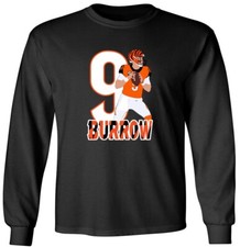 Joe Burrow 9 Jersey Long Sleeve T-Shirt