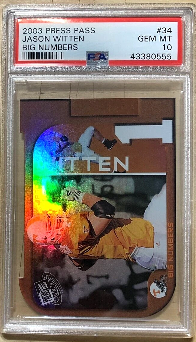 Jason Witten Press Pass Big Numbers #34 Base