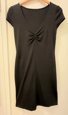 NWOT Sm Black H&M K a t e M i d d l e t o n S/S Stretch Knit Shift Dress