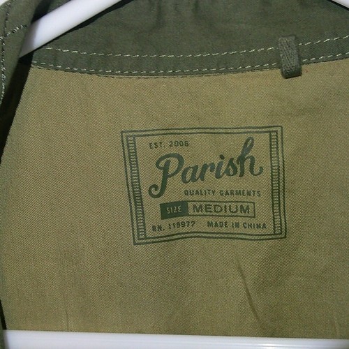 Rare Vintage Parish Quilted Shirt Jacket Aztec Print Olive Green Button Up Med - Picture 3 of 3