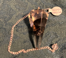 Pendulum - Shungite Orgone with Storage Pouch and Clear Quartz End Bead