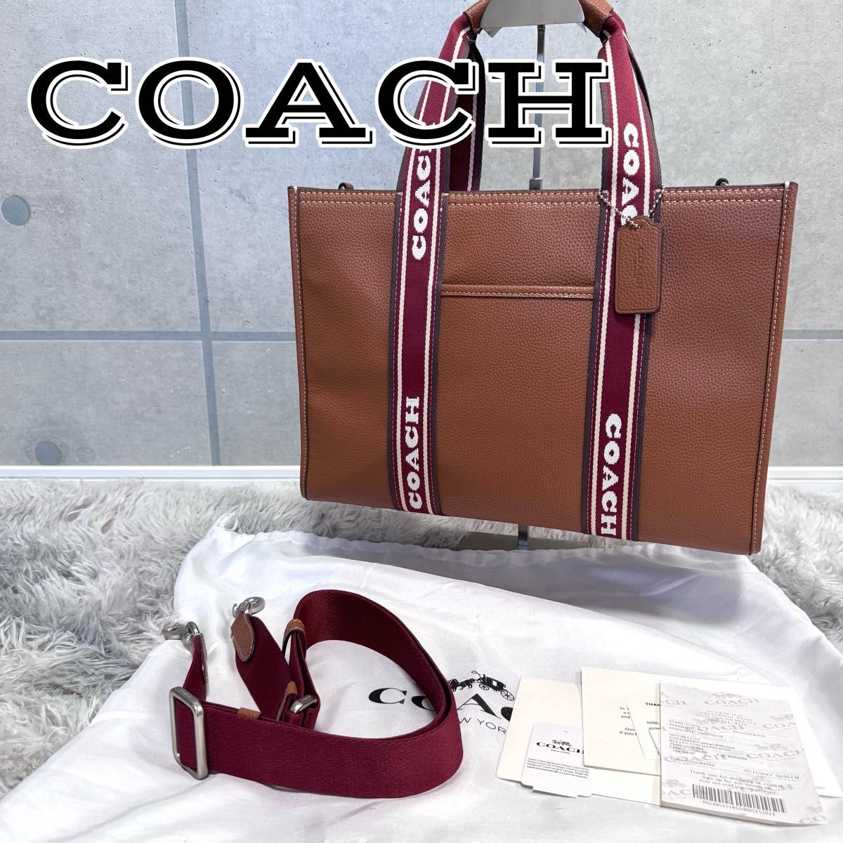 COACH Leather City Shoulder Tote Bag for Business & Work  
