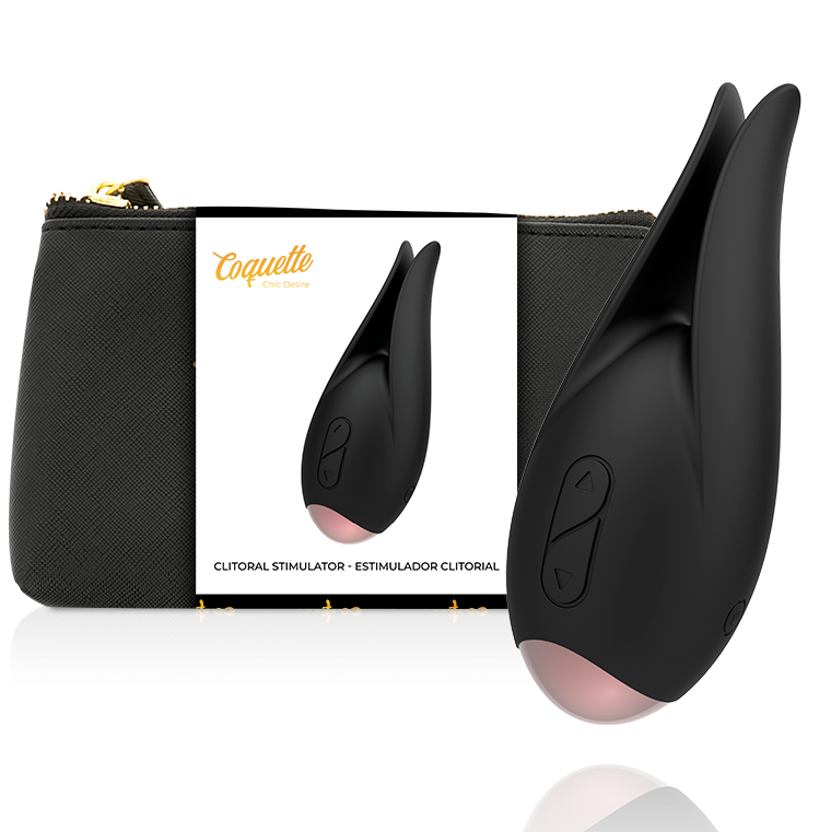 COQUETTE CHIC DESIRE - CLITORIAL STIMULATOR BLACK  GOLD FLOWER