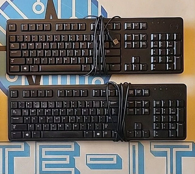 Lot of 2 Dell Keyboard KB212-B USB 104-Key Quiet QWERTY Keyboard 0DJ454 05P02F