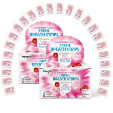 Breath Strips Fresh Strawberry Flavor,Individual Packs 24 20-Strip Packs,Port...
