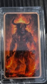 1 OZ Kupferbarren im einem einzigartigen Minotaurus Design SAMMLERSTÜCK GANZ NEU
