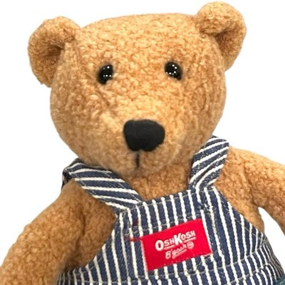 OshKosh B'goshクマのぬいぐるみ 90s前半ビンテージ2体セットレア Vintage Eden Osh Kosh B'gosh Teddy Bear in Striped Overalls 11