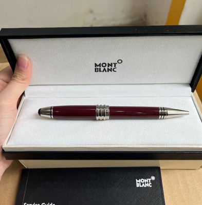 Montblanc Burgundy Red Ballpoint Pen JFK Special Edition Gift Box Collectible