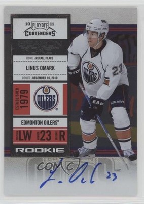 2010-11 Panini Playoff Contenders Rookie Ticket Linus Omark #146 Auto l7u