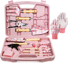 12-Piece Womens Gardening Tools Gift Set, Rust-Proof & Heavy-Duty Garden Tools w