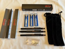 Rotring 800 Pencil 0.5mm + 800 Pen + 600 3-in-1 Set + Leads + Cases