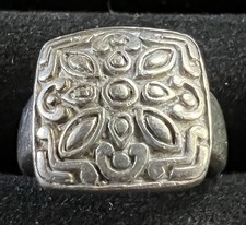Sterling Silver 925 Floral Ring Sz 7