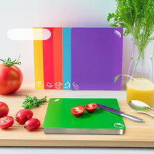 Large 6pc Chopping Boards Catering Plastic Coloured RESTAURANT FOOD Kitchen Towe