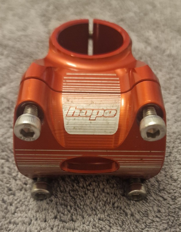 Hope Am Stem 50mm with 31.8mm Clamp 0 Degree Rise/Drop Red with Ti Bolts MTB