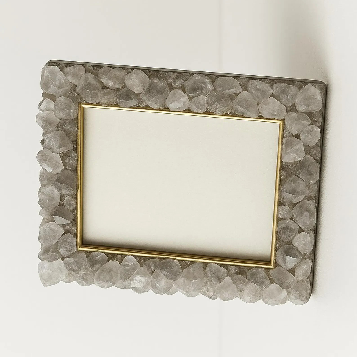Smoky Quartz Crystal Picture Frame – Handmade Natural Stone Photo